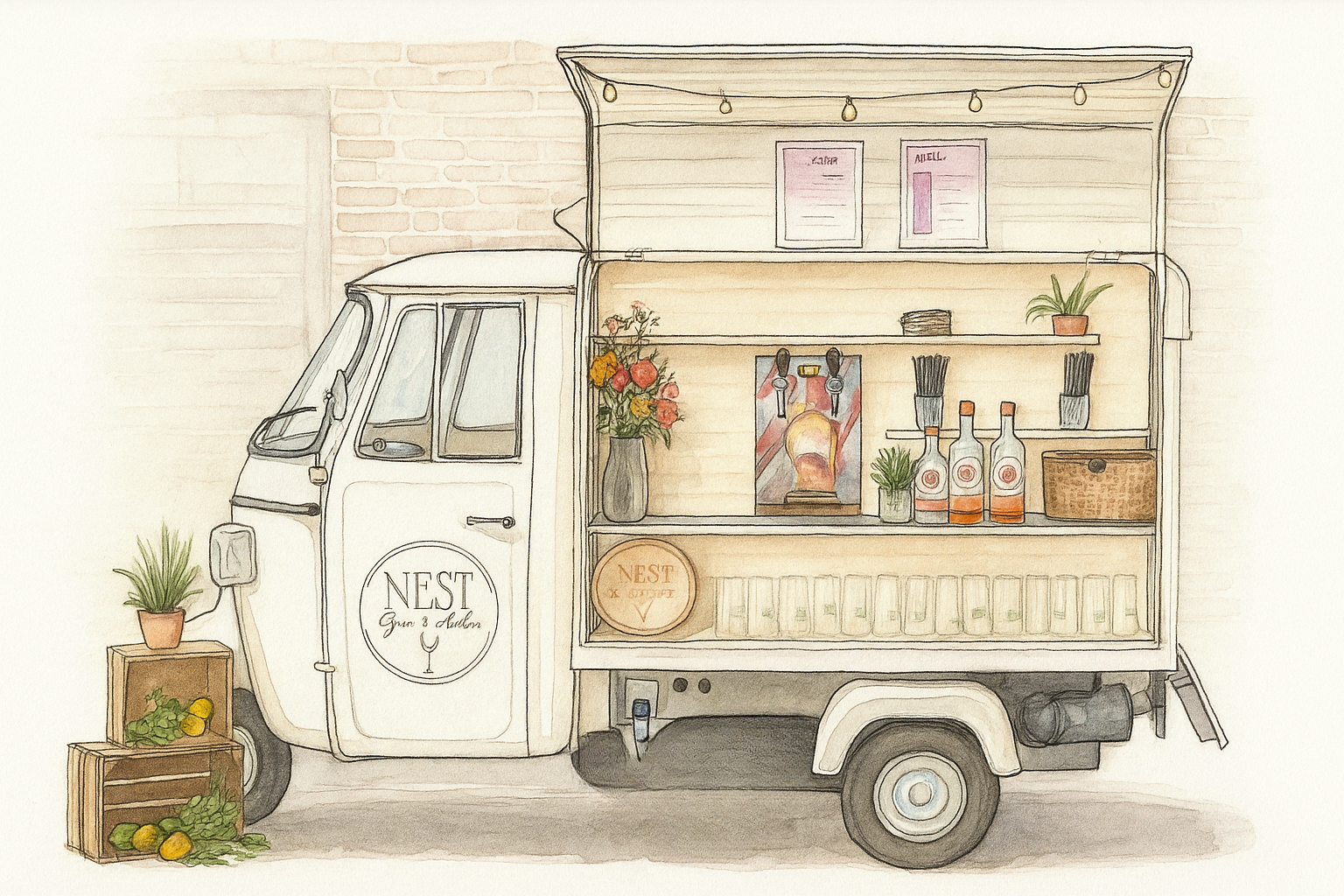mobiele piaggio bar isabella